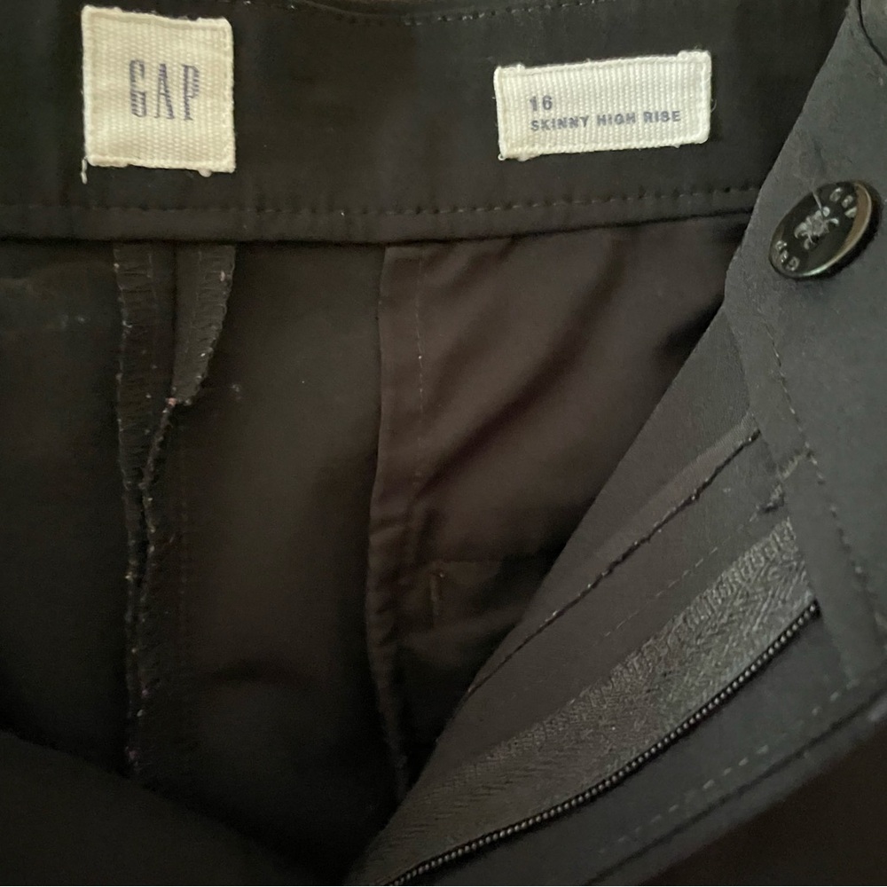 GAP Charcoal High Rise Skinny Nylon Trouser Pants